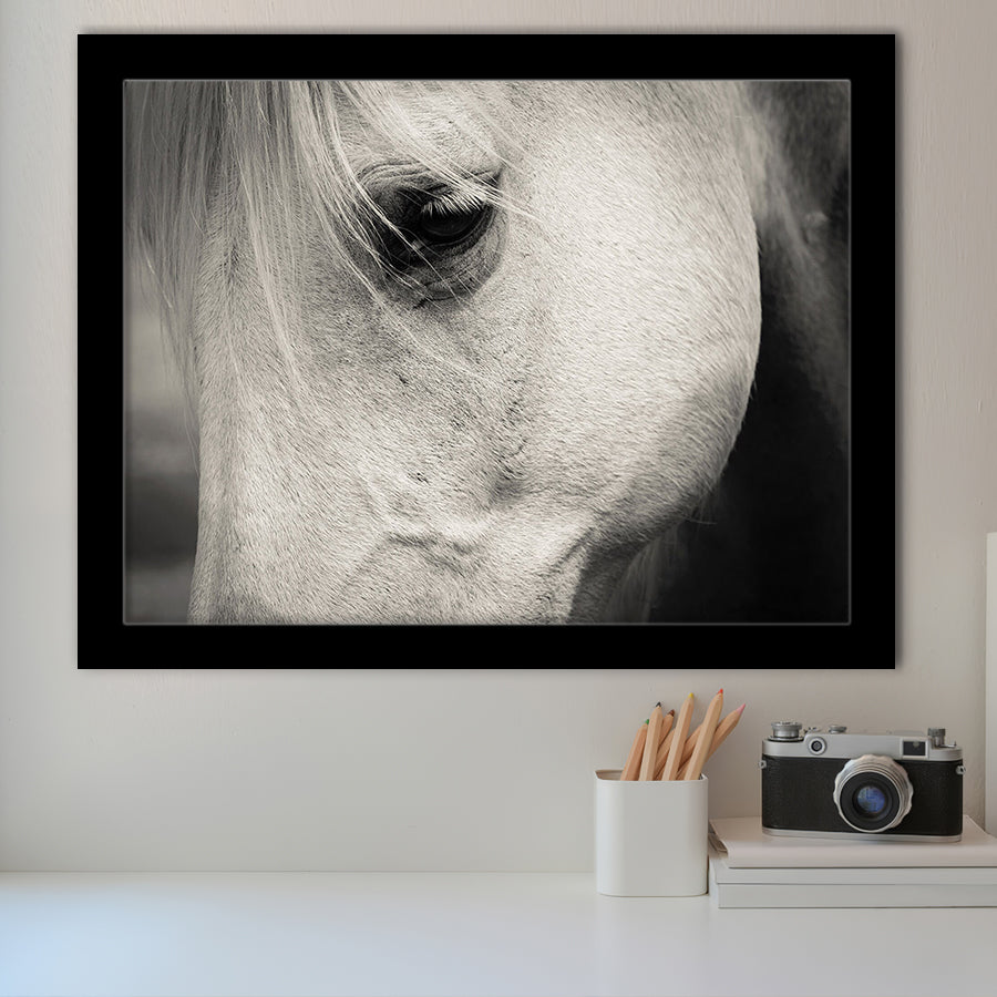 Eye White Horse Framed Art Prints Wall Decor - Painting Prints, Framed Picture, Home Decor