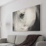 Eye White Horse Canvas Prints Wall Art Decor - Paiting Canvas, Art Prints, Wall Decor, For Sale