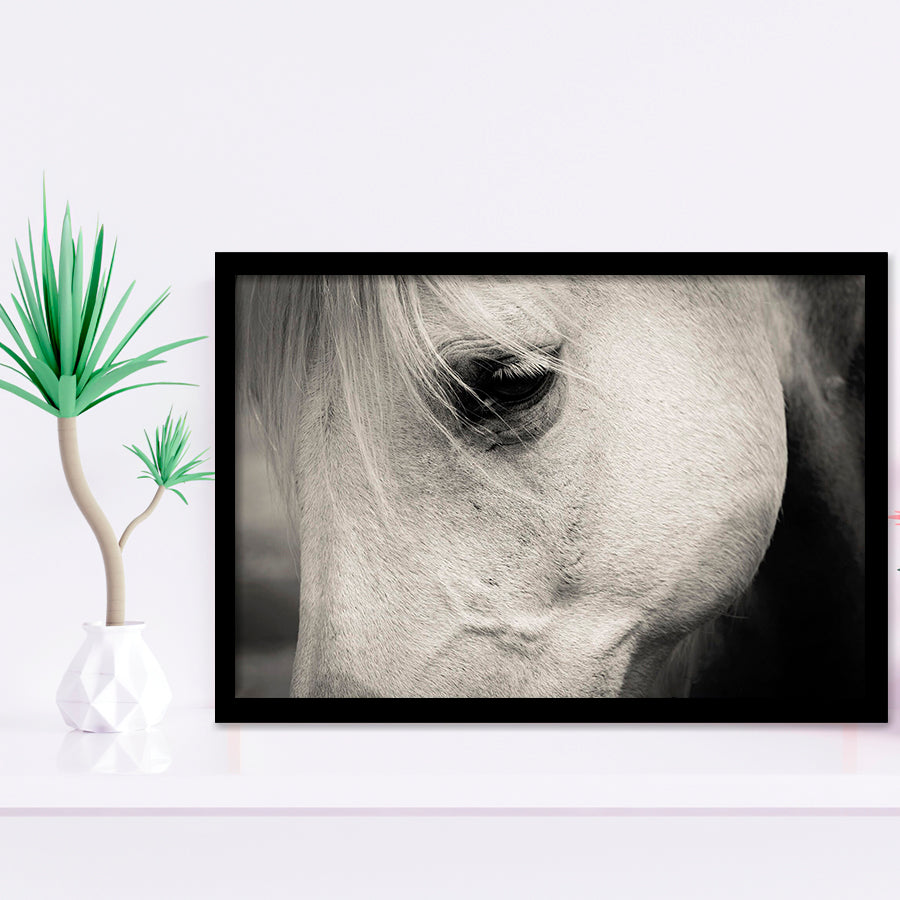 Eye White Horse Framed Art Prints Wall Decor - Painting Prints, Framed Picture, Home Decor