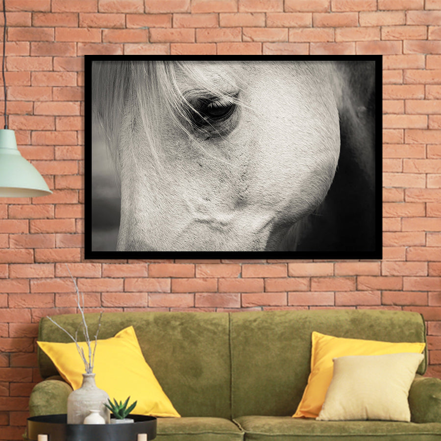 Eye White Horse Framed Art Prints Wall Decor - Painting Prints, Framed Picture, Home Decor