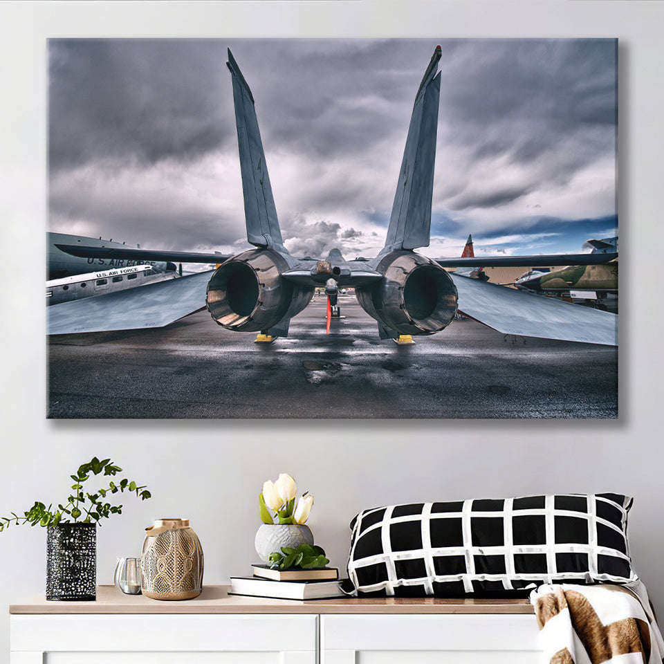 F 14 Tomcat Fighter Jet Wall Print United States Navy Canvas Prints Wall Art Decor - Painting Canvas, Art Prints, Ready to Hang