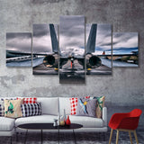 F 14 Tomcat Fighter Jet Wall Print United States Navy 5 Piece Canvas Prints Wall Art Decor - Painting Canvas, Multi Panels