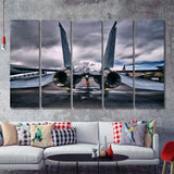 F 14 Tomcat Fighter Jet Wall Print United States Navy 5 Piece B Canvas Prints Wall Art Decor - Painting Canvas, Multi Panels