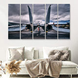 F 14 Tomcat Fighter Jet Wall Print United States Navy 5 Piece B Canvas Prints Wall Art Decor - Painting Canvas, Multi Panels