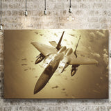 F 15 Eagle Plane Canvas Fighter Squadron Aircraft Canvas Prints Wall Art Decor - Painting Canvas, Art Prints, Ready to Hang