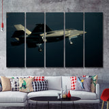 F 35A From The 33Rd Fighter Wing At Eglin Air Force Base 5 Piece B Canvas Prints Wall Art Decor - Painting Canvas, Multi Panels
