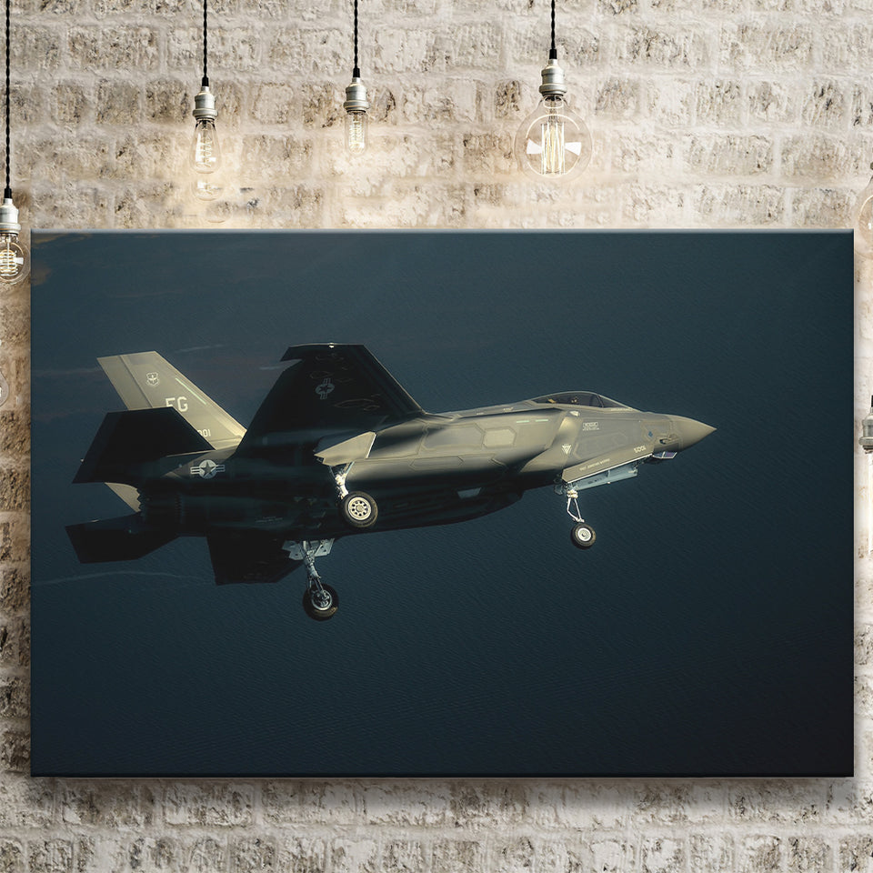 F 35A From The 33Rd Fighter Wing At Eglin Air Force Base Canvas Prints Wall Art Decor - Painting Canvas, Art Prints, Ready to Hang