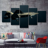 F 35A From The 33Rd Fighter Wing At Eglin Air Force Base 5 Piece Canvas Prints Wall Art Decor - Painting Canvas, Multi Panels