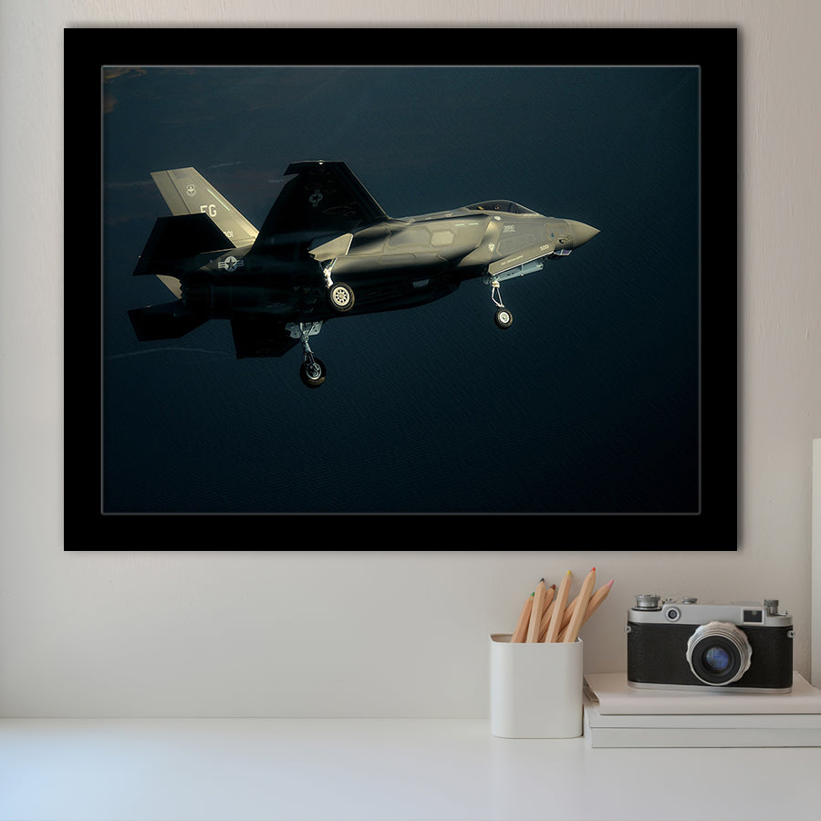 F 35A From The 33Rd Fighter Wing At Eglin Air Force Base Framed Art Prints Wall Decor - Painting Art, Framed Picture, Ready to Hang