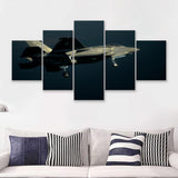 F 35A From The 33Rd Fighter Wing At Eglin Air Force Base 5 Piece Canvas Prints Wall Art Decor - Painting Canvas, Multi Panels