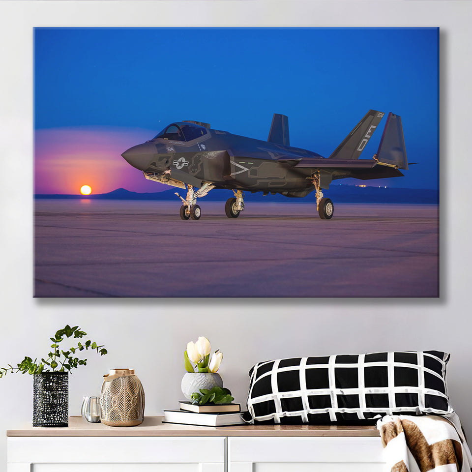 F 35 Id Lightning Military Aircraft Canvas Canvas Prints Wall Art Decor - Painting Canvas, Art Prints, Ready to Hang