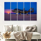 F 35 Id Lightning Military Aircraft Canvas 5 Piece B Canvas Prints Wall Art Decor - Painting Canvas, Multi Panels