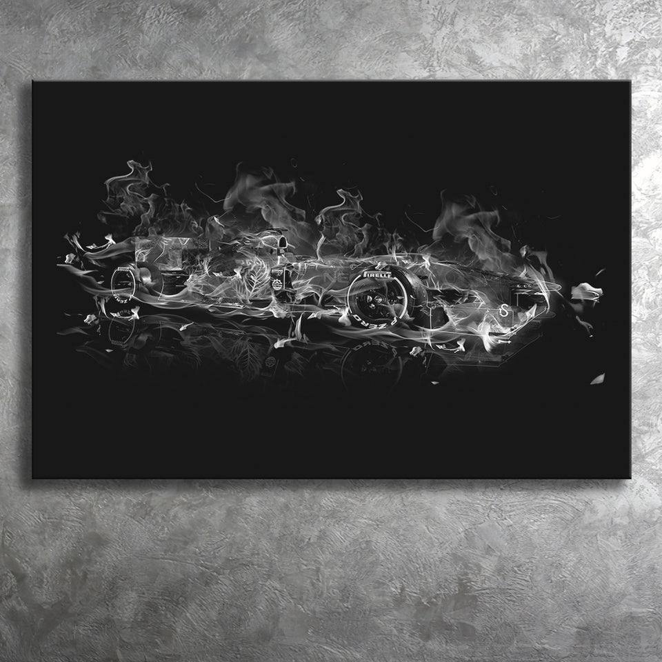 F1 Formula Black And White Abstract Canvas Prints Wall Art - Painting Canvas, Home Wall Decor, For Sale, Painting Prints
