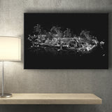 F1 Formula Black And White Abstract Canvas Prints Wall Art - Painting Canvas, Home Wall Decor, For Sale, Painting Prints