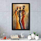 Fada african art Framed Canvas Prints Wall Art Home Decor - Painting Canvas,Black Frame, Ready to hang