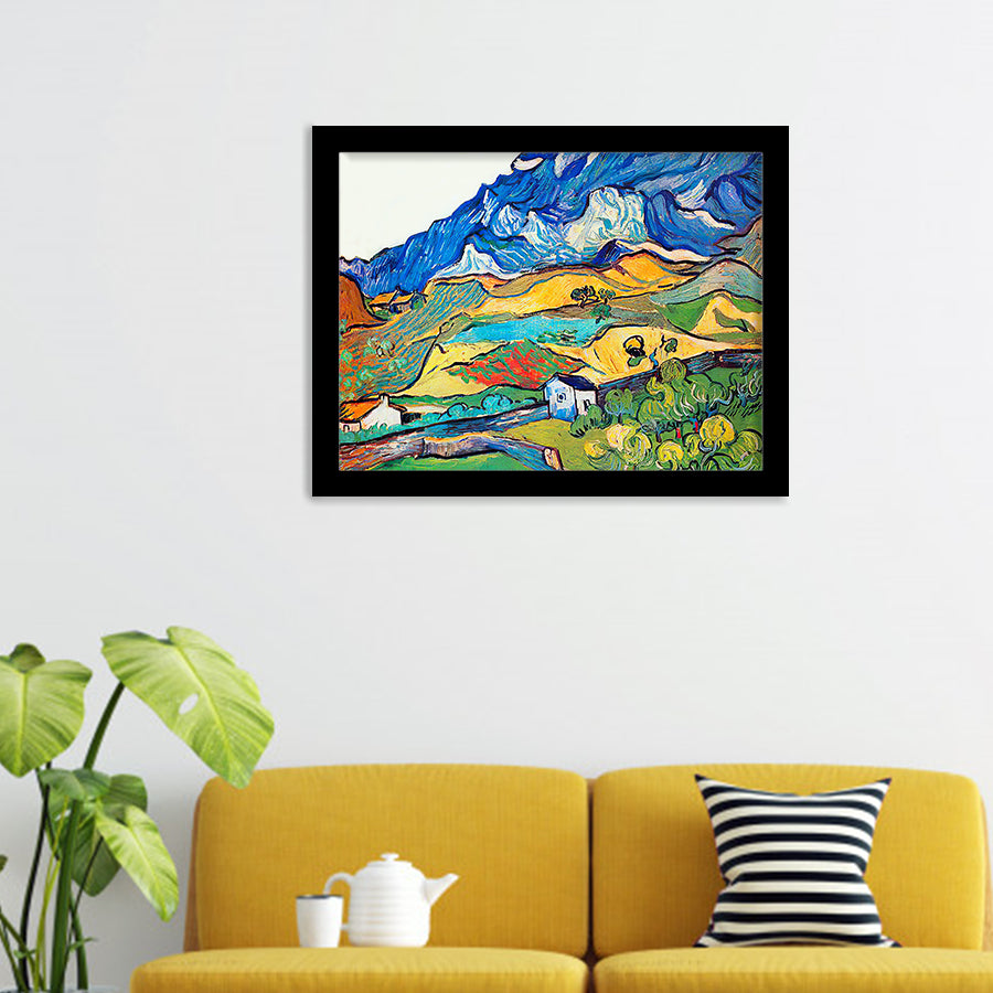 Vincent Van Gogh Les Alpilles a Mountain Landscape near Saint-Remy - Mountain Art, Print Art, Frame Art