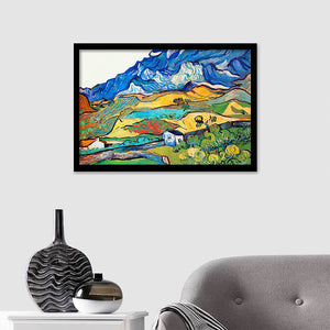 Vincent Van Gogh Les Alpilles a Mountain Landscape near Saint-Remy - Mountain Art, Print Art, Frame Art