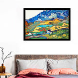 Vincent Van Gogh Les Alpilles a Mountain Landscape near Saint-Remy - Mountain Art, Print Art, Frame Art