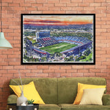 FAU Stadium Florida Atlantic Stadium Watercolor, Sport Prints Fan Gift, Framed Art Prints Wall Art Decor