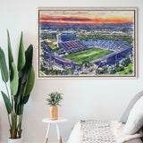 FAU Stadium Florida Atlantic Stadium Watercolor, Sport Art Prints Fan Gift, Framed Canvas Prints Wall Art Decor