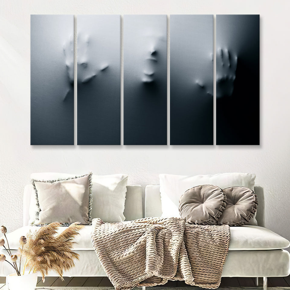 Face In The Wall 5 Piece Canvas Prints Wall Art - Painting Prints, Wall Decor,Multi Panels