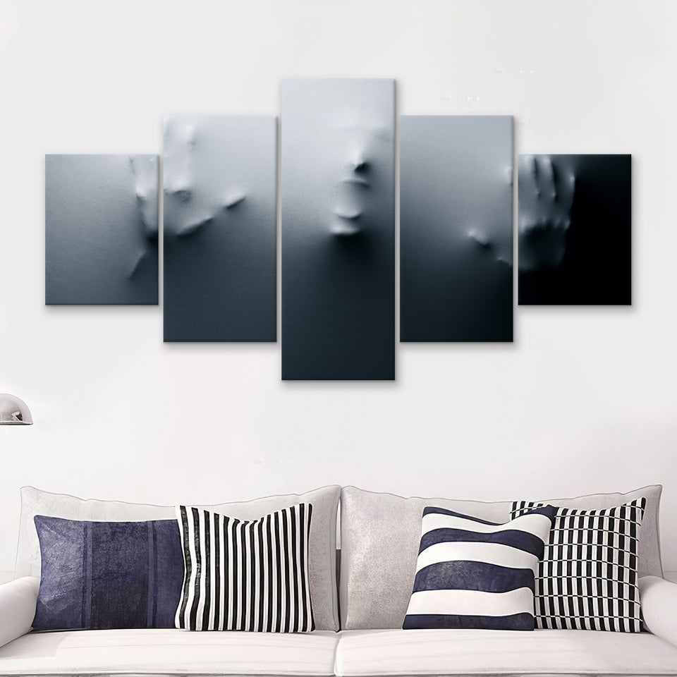 Face In The Wall 5 Piece Canvas Prints Wall Art - Painting Prints, Wall Decor,Multi Panel