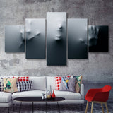 Face In The Wall 5 Piece Canvas Prints Wall Art - Painting Prints, Wall Decor,Multi Panel