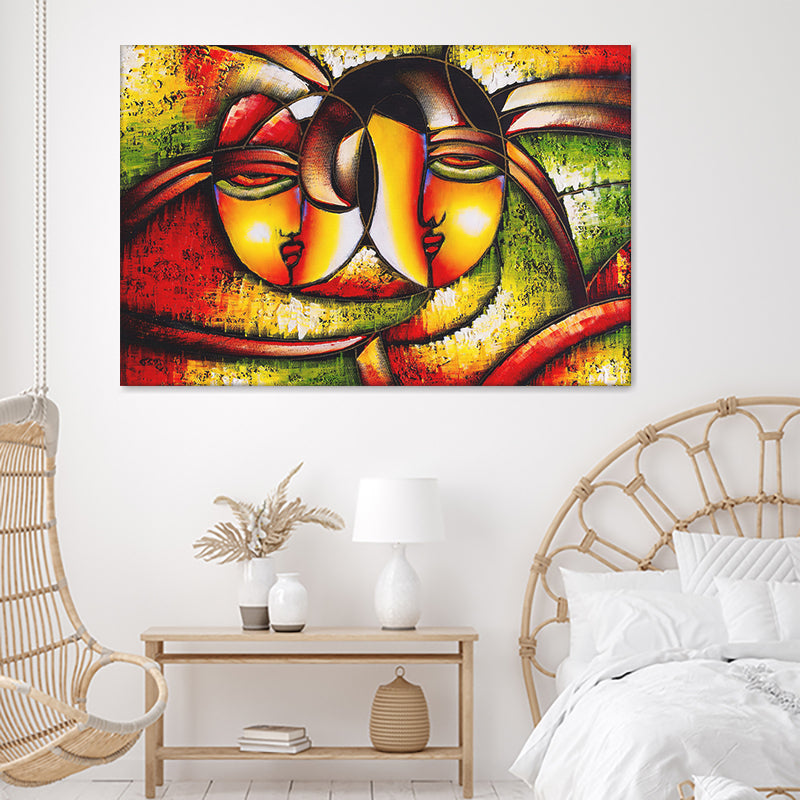 Faces Abstract Painting Canvas Wall Art - Canvas Prints, Prints for Sale, Canvas Painting, Home Decor