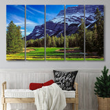 Fairmont Banff Springs Golf Course, Stanley Thompson, Canada, 5 Panels Extra Large Canvas Prints Wall Art Decor