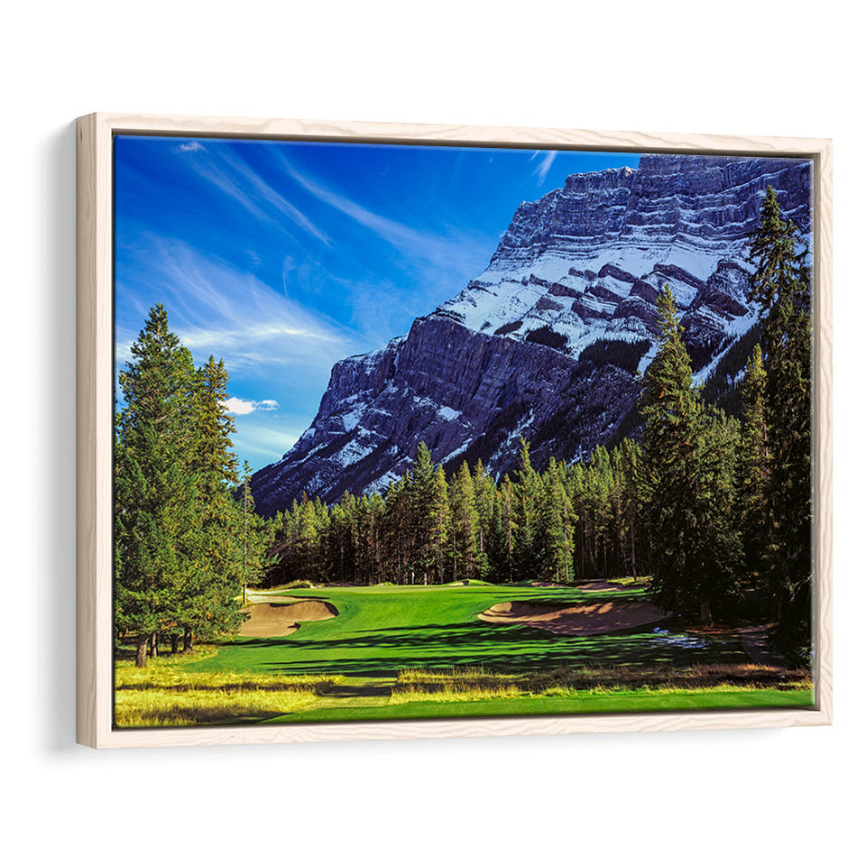 Fairmont Banff Springs Golf Course, Stanley Thompson, Canada, Golf Art Print, Framed Canvas Prints Wall Art Decor, Floating Frame