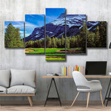 Fairmont Banff Springs Golf Course, Stanley Thompson, Canada, Golf Art Print, 5 Panels Canvas Prints Wall Art Decor