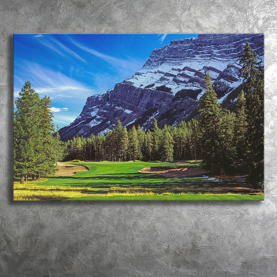 Fairmont Banff Springs Golf Course, Stanley Thompson, Canada, Golf Art Print, Golf Lover, Canvas Prints Wall Art Decor