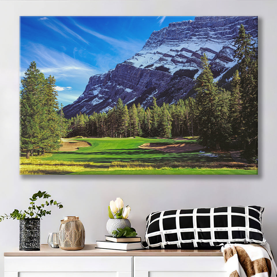 Fairmont Banff Springs Golf Course, Stanley Thompson, Canada, Golf Art Print, Golf Lover, Canvas Prints Wall Art Decor