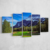 Fairmont Banff Springs Golf Course, Stanley Thompson, Canada, Golf Art Print, 5 Panels Canvas Prints Wall Art Decor