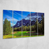 Fairmont Banff Springs Golf Course, Stanley Thompson, Canada, 5 Panels Extra Large Canvas Prints Wall Art Decor