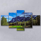Fairmont Banff Springs Golf Course, Stanley Thompson, Canada, Golf Art Print, 5 Panels Canvas Prints Wall Art Decor