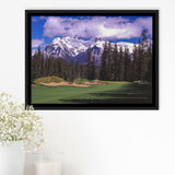 Fairmont Banff Springs Golf Course,Stanley Thompson Course Hole 01, Framed Canvas Prints Wall Art Decor, Floating Frame