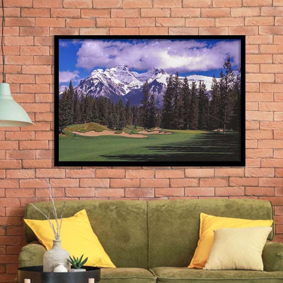 Fairmont Banff Springs Golf Course,Stanley Thompson Course Hole 01, Golf Sport Print, Golf Lover, Framed Art Prints Home Decor