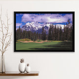 Fairmont Banff Springs Golf Course,Stanley Thompson Course Hole 01, Framed Canvas Prints Wall Art Decor, Floating Frame