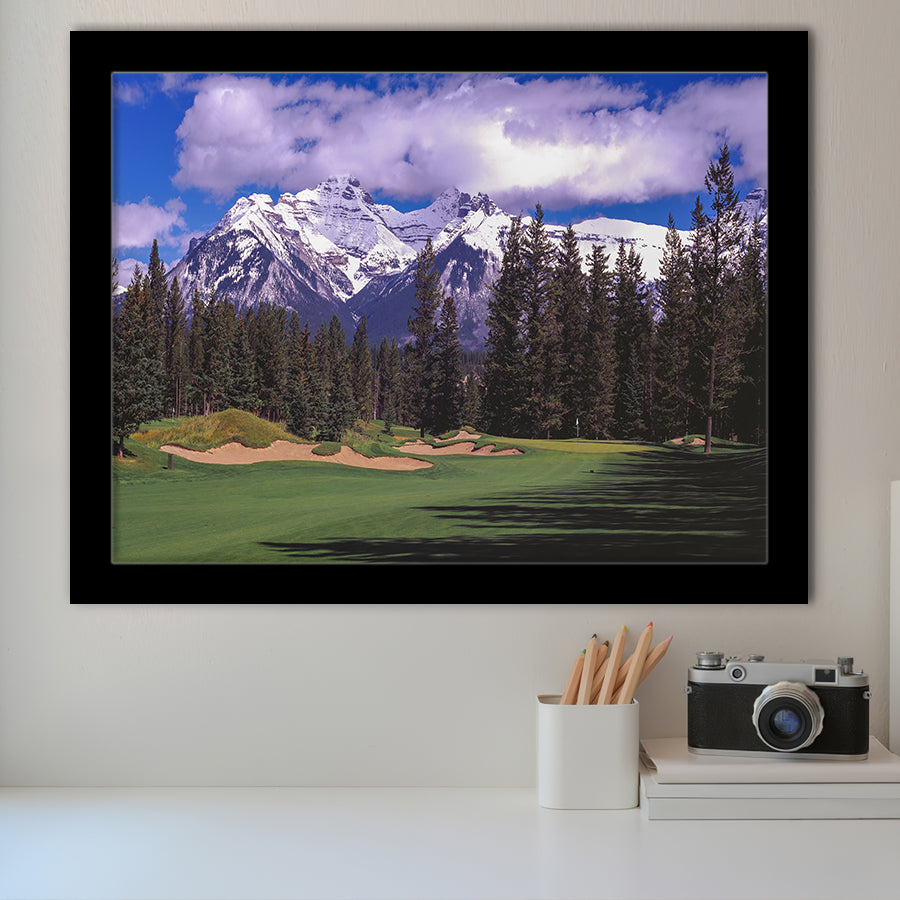 Fairmont Banff Springs Golf Course,Stanley Thompson Course Hole 01, Golf Sport Print, Golf Lover, Framed Art Prints Home Decor