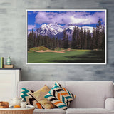 Fairmont Banff Springs Golf Course,Stanley Thompson Course Hole 01, Framed Canvas Prints Wall Art Decor, Floating Frame