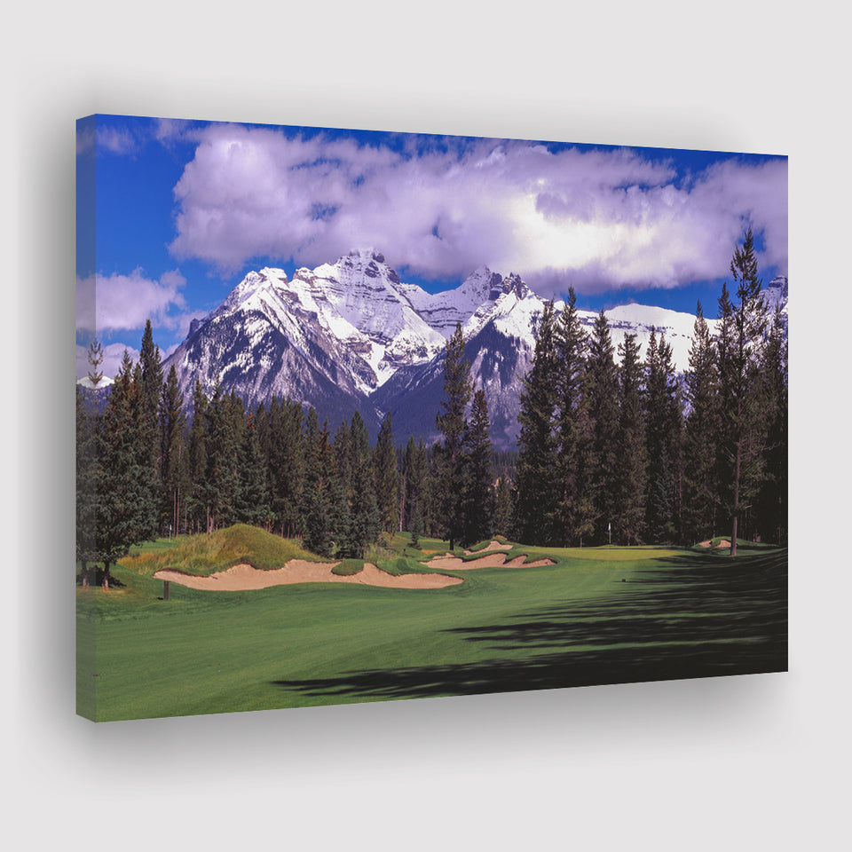 Fairmont Banff Springs Golf Course,Stanley Thompson Course Hole 01, Golf Art Print, Golf Lover, Canvas Prints Wall Art Decor