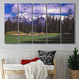 Fairmont Banff Springs Golf Course,Stanley Thompson Course Hole 01, 5 Panels Extra Large Canvas Prints Wall Art Decor