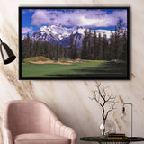 Fairmont Banff Springs Golf Course,Stanley Thompson Course Hole 01, Framed Canvas Prints Wall Art Decor, Floating Frame