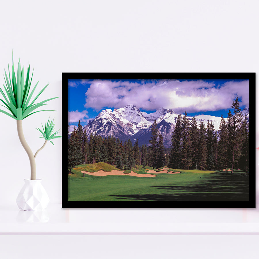 Fairmont Banff Springs Golf Course,Stanley Thompson Course Hole 01, Golf Sport Print, Golf Lover, Framed Art Prints Home Decor