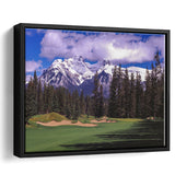 Fairmont Banff Springs Golf Course,Stanley Thompson Course Hole 01, Framed Canvas Prints Wall Art Decor, Floating Frame