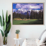 Fairmont Banff Springs Golf Course,Stanley Thompson Course Hole 01, Framed Canvas Prints Wall Art Decor, Floating Frame