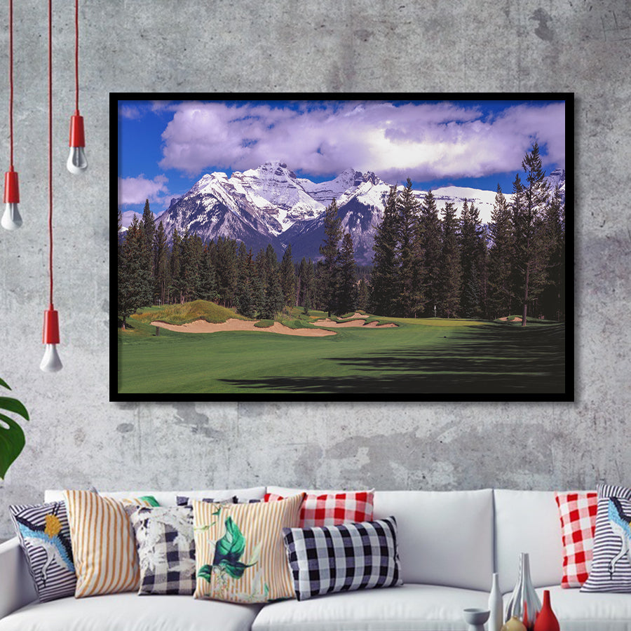 Fairmont Banff Springs Golf Course,Stanley Thompson Course Hole 01, Golf Sport Print, Golf Lover, Framed Art Prints Home Decor