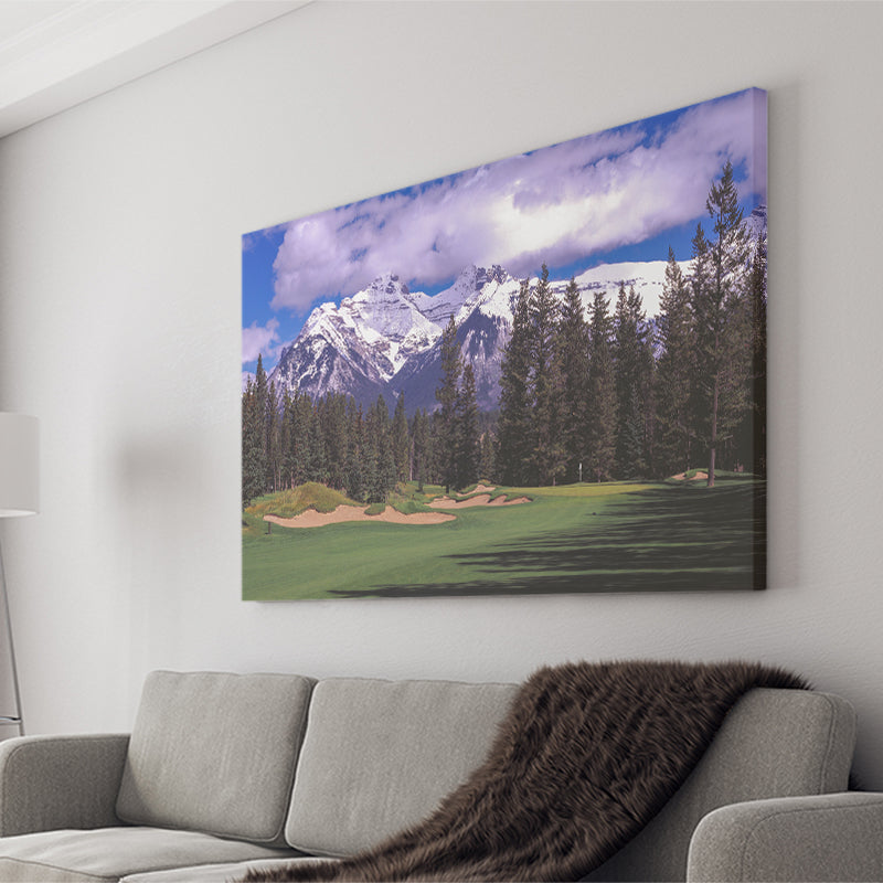 Fairmont Banff Springs Golf Course,Stanley Thompson Course Hole 01, Golf Art Print, Golf Lover, Canvas Prints Wall Art Decor