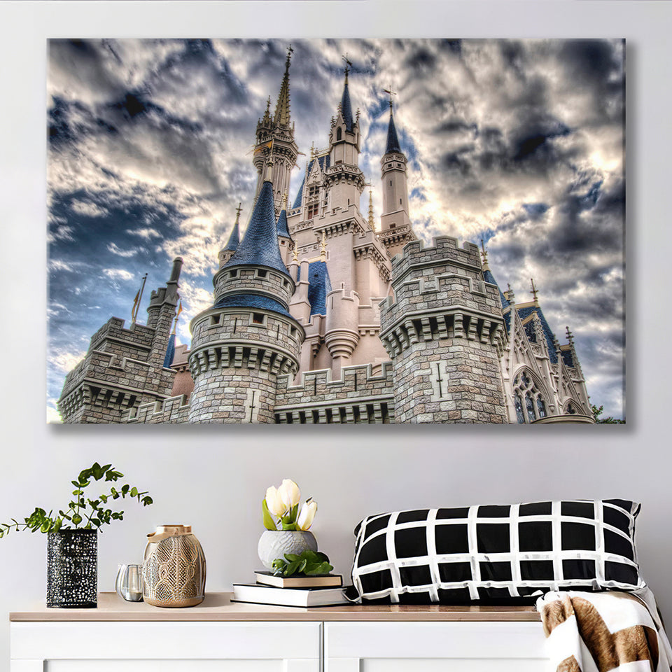 Fairy Castle Canvas Prints Wall Art Decor - Painting Canvas,Home Decor, Ready to Hang